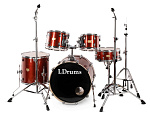 Фото:LDrums 5001012 Барабанная установка, красная