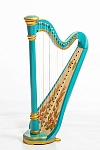 Фото:Resonance Harps MLH0026 Iris Арфа 21 струнная (A4-G1), цвет бирюзовый глянцевый