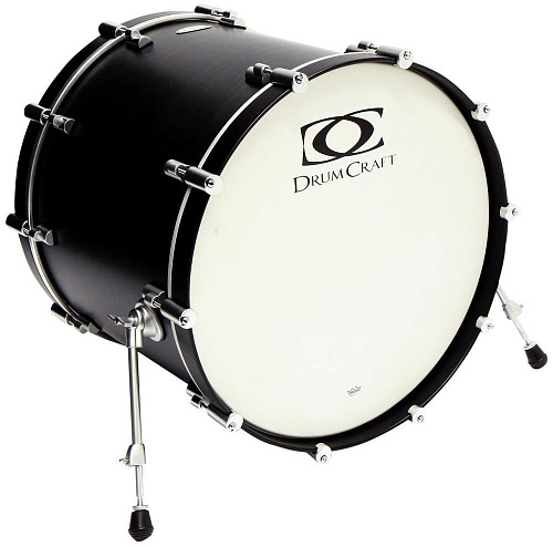 Drumcraft Series 8. Бас-барабан 24"x20" Electric Black Satin Chrome HW