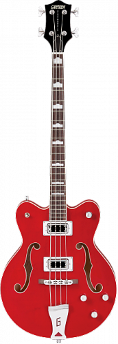 Gretsch G5442BDC Electromatic Hollow Body 30.3' Short Scale Bass RW F-board Transparent Red Полуакустическая бас-гитара