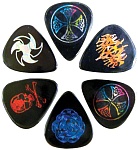 Фото:D'Andrea RPROH ROCK Упаковка медиаторов 12 штук, толстые, с голографической картинкой