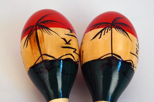 Fleet M1 Деревянные маракасы на ручке диаметр 7.4cм, длина 24.5см.