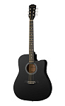 Фото:Fante FT-221-BK Акустическая гитара, с вырезом, черная (уценка)***