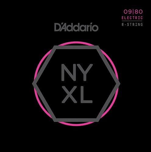 D'Addario NYXL0980 NYXL Комплект струн для 8-струнной электрогитары, 09-80