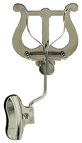 Gewa Large Lyra Trombone лира (минипульт для нот) для тромбона, крепление на раструб, никелированная