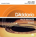 Фото:D'Addario EZ900 AMERICAN BRONZE 85/15 Струны для акустической гитары, 10-50