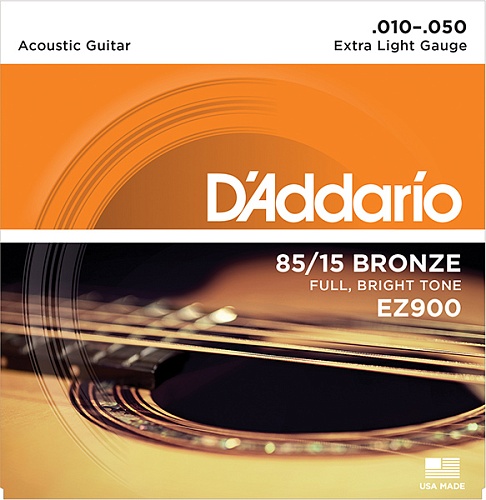 D'Addario EZ900 AMERICAN BRONZE 85/15 Струны для акустической гитары, 10-50