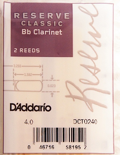 Rico DCT0240 Reserve Classic Трости для кларнета Bb, 2шт.