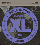 Фото:D'Addario EPN115 XL PURE NICKEL Струны для электрогитары чистый никель Blues/Jazz Rock11-48 D`Addario