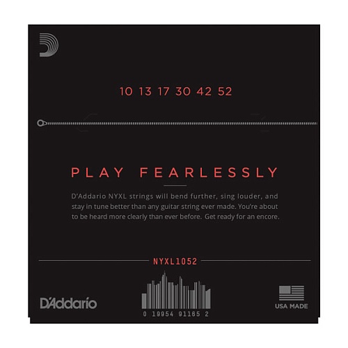 D'Addario NYXL1052 NYXL Комплект струн для электрогитары, 10-52