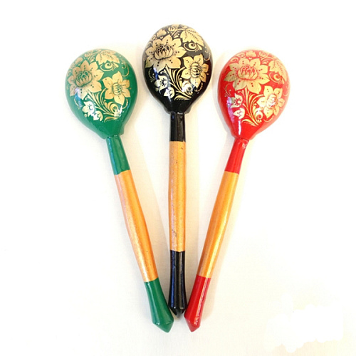 Хохлома LHL7102 Деревянная ложка детская, роспись "Золото"