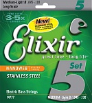:Elixir 14777 NANOWEB    5- -, Medium w/Light B, 45-130