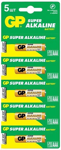 GP 24A-CR5 Элемент питания ААА алкалиновый, 5шт