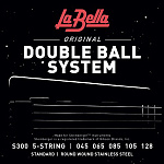 Фото:La Bella S300 Double Ball Комплект струн для 5-струнной бас-гитары, сталь, 45-128