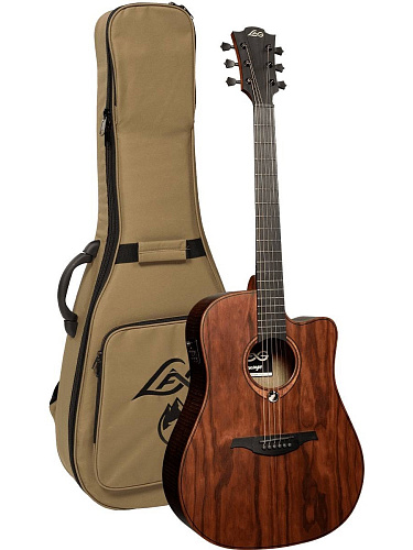 LAG Sauvage-DCE - Электроакустическая гитара Дредноут, цвет натуральный
