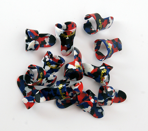 D'Andrea R374-MD-MLT Медиаторы на палец, 12шт, средние, разноцветные