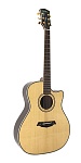 Фото:Parkwood GA880ADK-WCASE-NAT Электроакустическая гитара, с вырезом, цвет натуральный, с чехлом