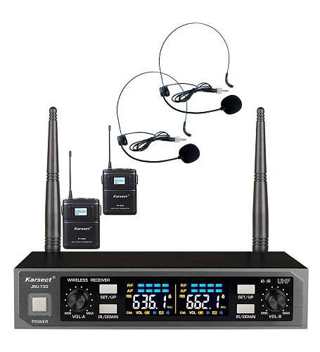 Karsect JRU-730/PT-50C/HT-11A Радиосистема с 2 головными гарнитурами