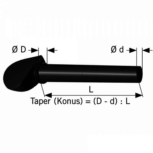 HERDIM 730533 Развертка для колков скрипки спиральная
