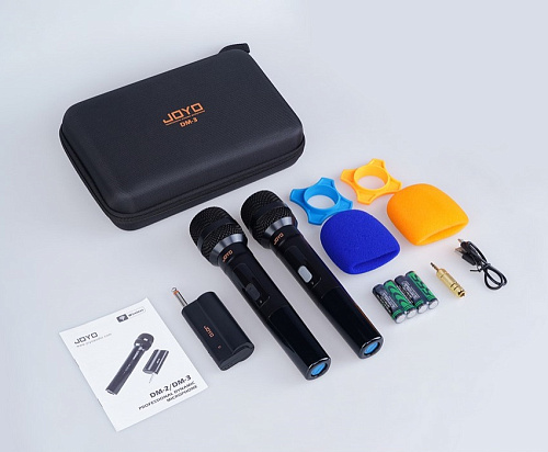 Joyo DM-3-Joyo Микрофон беспроводной, динамический, 2 передатчика