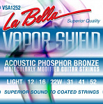 Фото:La Bella VSA1252 Vapor Shield Комплект струн для акустической гитары, фосф.бронза, 12-52