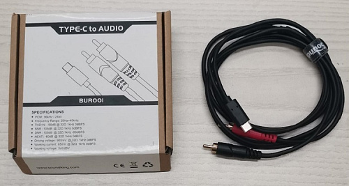 Soundking BUR001(1.5m) Кабель акустический Type-C-2хRCA, 1.5 м