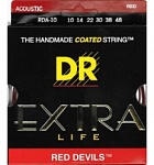 Фото:DR RDA-10 Extra Life Комплект струн для акустической гитары, 10-48