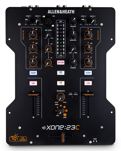 Allen&Heath XONE:23C DJ-микшер, 2 канала, Total Kill EQ, 2 стерео-входа, звуковая карта