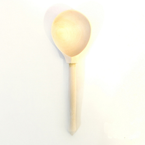 Хохлома LHL6201 Деревянная ложка полубаская столовая, без росписи, хемпельная