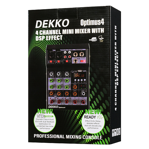 Dekko F4A Микшерный пульт 4-канальный