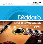 Фото:D'Addario EJ83L Gypsy Jazz Комплект струн для акустической гитары, шарики на концах, Light, 10-44