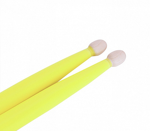Leonty LFL7A Fluorescent Lemon 7А Барабанные палочки, граб, деревянный наконечник
