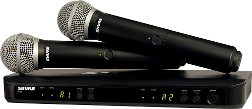 SHURE BLX288E/PG58 M17 Двухканальная радиосистема с двумя ручными передатчиками PG58