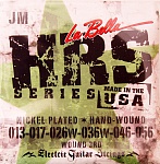 Фото:La Bella HRS-JM Hard Rockin Steel Комплект струн для электрогитары, никелированные, Jazz Med, 13-56