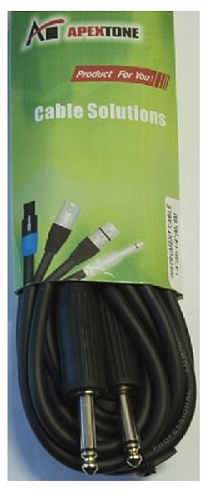 Apextone AP-2312-6m Кабель инструментальный, джек - джек, 6 м