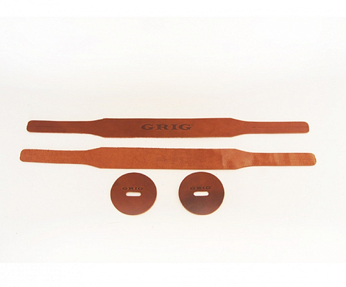 Grig GRT-2 Ремни для оркестровых тарелок, кожа, коричневые