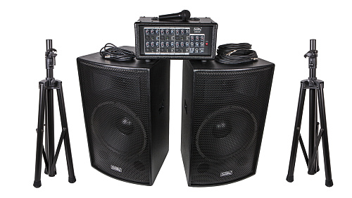 Soundking ZH0602D12LS Комплект акустической системы, микшер, микрофон, кабели, 2х200 Вт