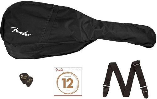 Fender FA-115 Dread Pack V2 NAT WN Комплект: акустическая гитара + набор аксессуаров