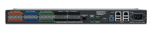 QSC CORE 110f Системный процессор 128х128, 8 входов х 8 выходов x 8 flex, USB, POTS, VoIP, 1U
