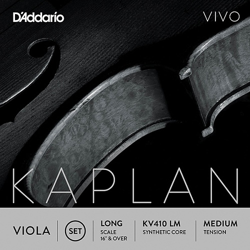 D'Addario KV410-LM Kaplan Vivo Комплект струн для альта, среднее натяжение, Long Scale