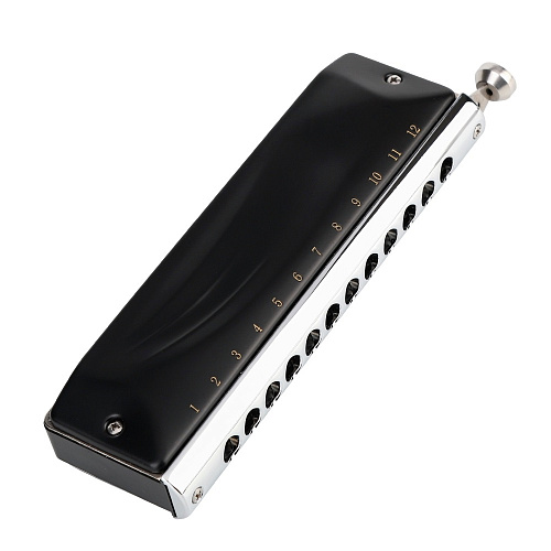 JDR GM0648BK Pro Губная гармошка, тональность С, хроматическая, черная