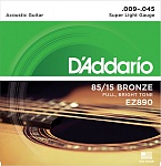Фото:D'Addario EZ890 AMERICAN BRONZE 85/15 Струны для акустической гитары, 9-45