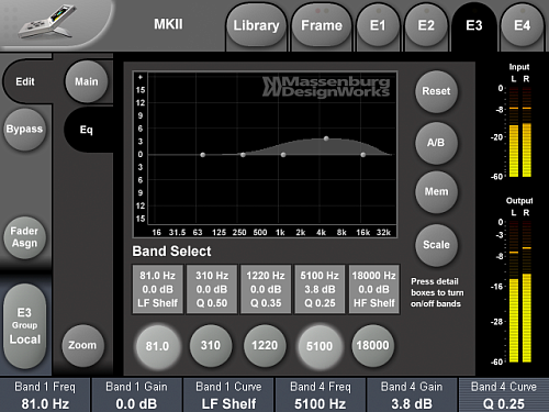 TC electronic MDW HiRes EQ Опциональное ПО. Модуль высококачественной 5-полосной параметрической эквализации