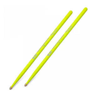 Фото:HUN 10101003001 Fluorescent Series 5A Барабанные палочки, желтые, орех гикори