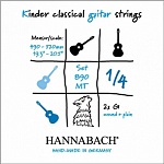 Фото:Hannabach 890MT14 Kinder Guitar Size Комплект струн для классической гитары 1/4, посеребренные
