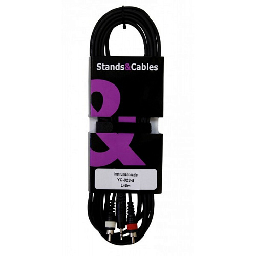 STANDS & CABLES YC-028-5 Аудио кабель мини-Jack 3,5 мм стерео - 2xRCA, 5 м