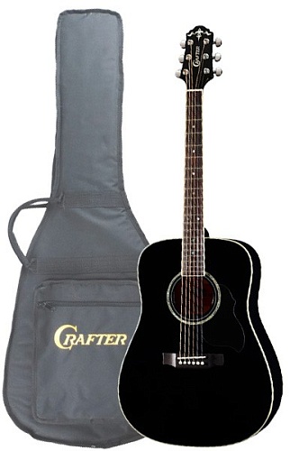 CRAFTER D-8/BK Комплект: акустическая гитара, фирменный чехол