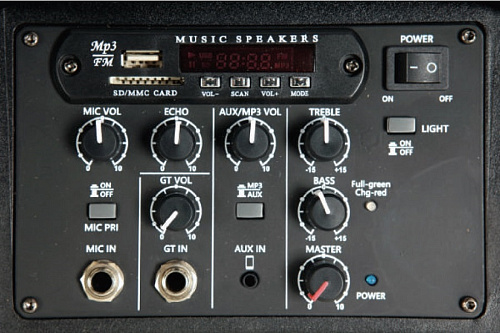 Leem PR-6 Акустическая система, портативная на колесах, с аккумулятором, 25 Вт