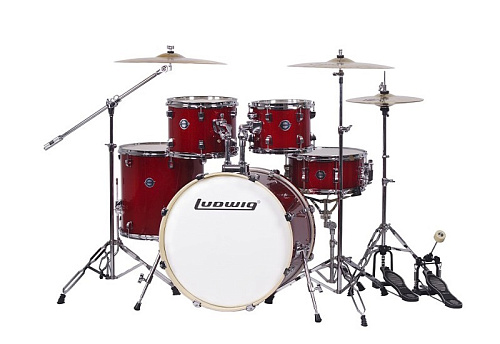Ludwig LC196-3 Accent Pro Барабанная установка, красная, 2 коробки
