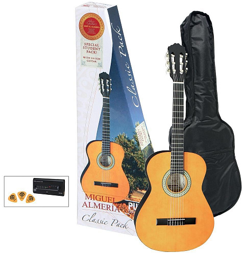 TENSON классическая гитара 3/4 (комплект с чехлом и аксессуарами)